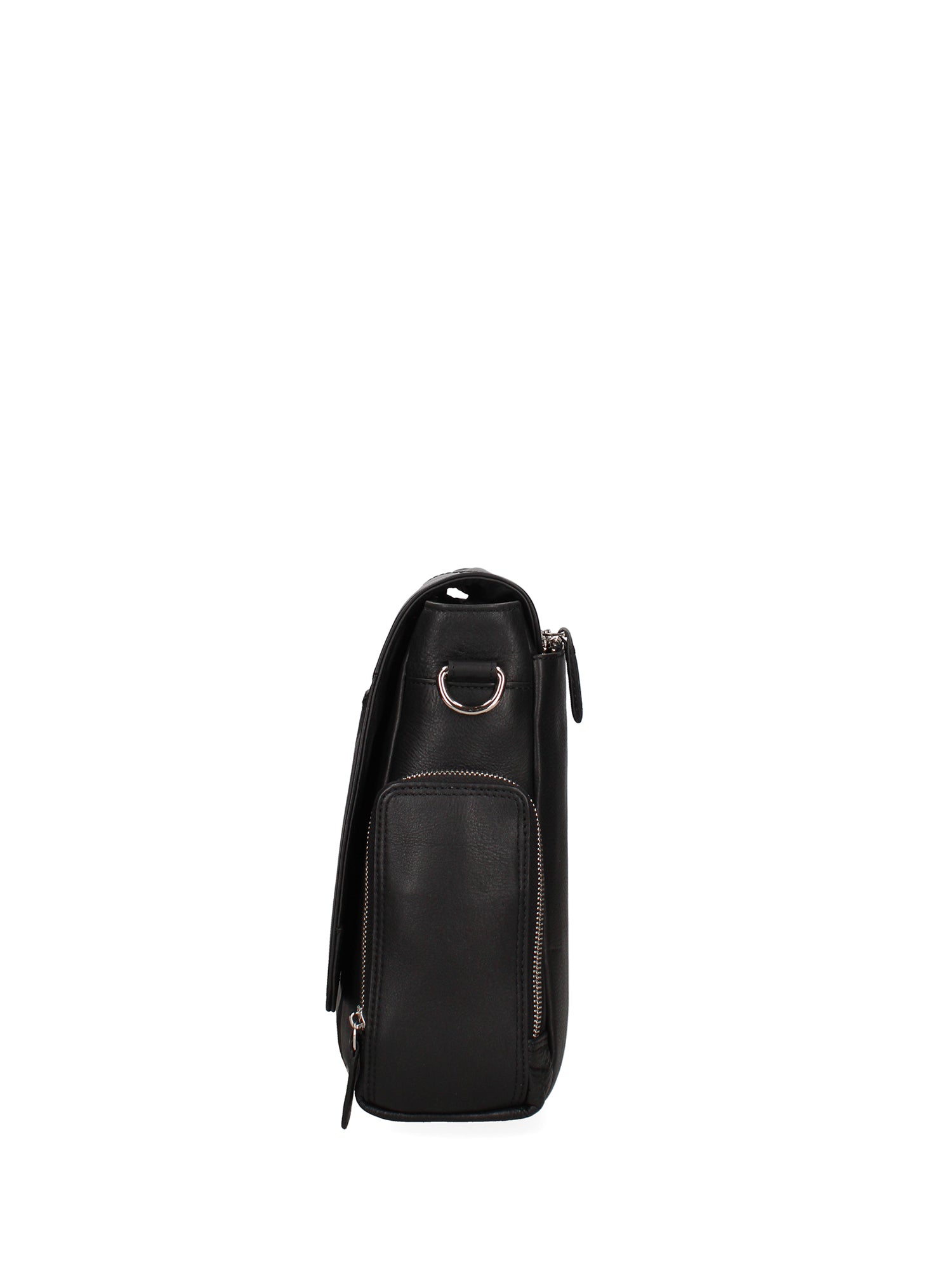 Borsa a Tracolla in Vera Pelle Nero