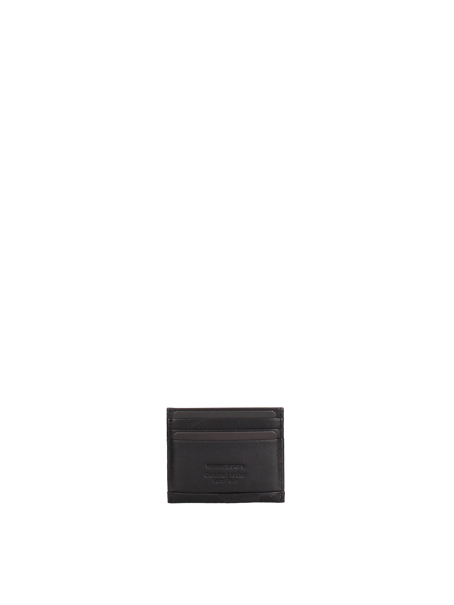 Porta Carte in Vera Pelle Nero