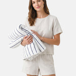 Stola in Cotone Bianco