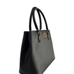 Borsa a Mano in 100% Pu Vegan Leather Nero