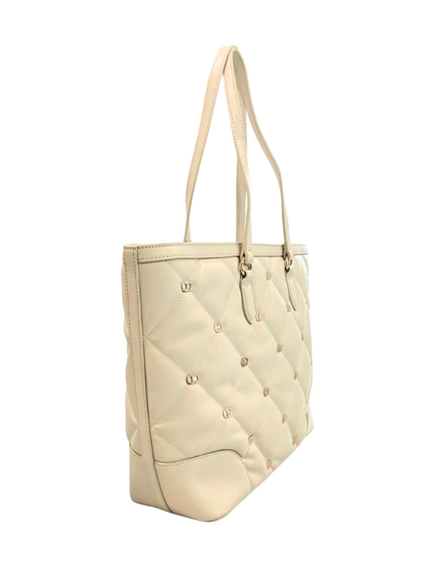 Borsa a Mano in 100% Pu Vegan Leather Bianco