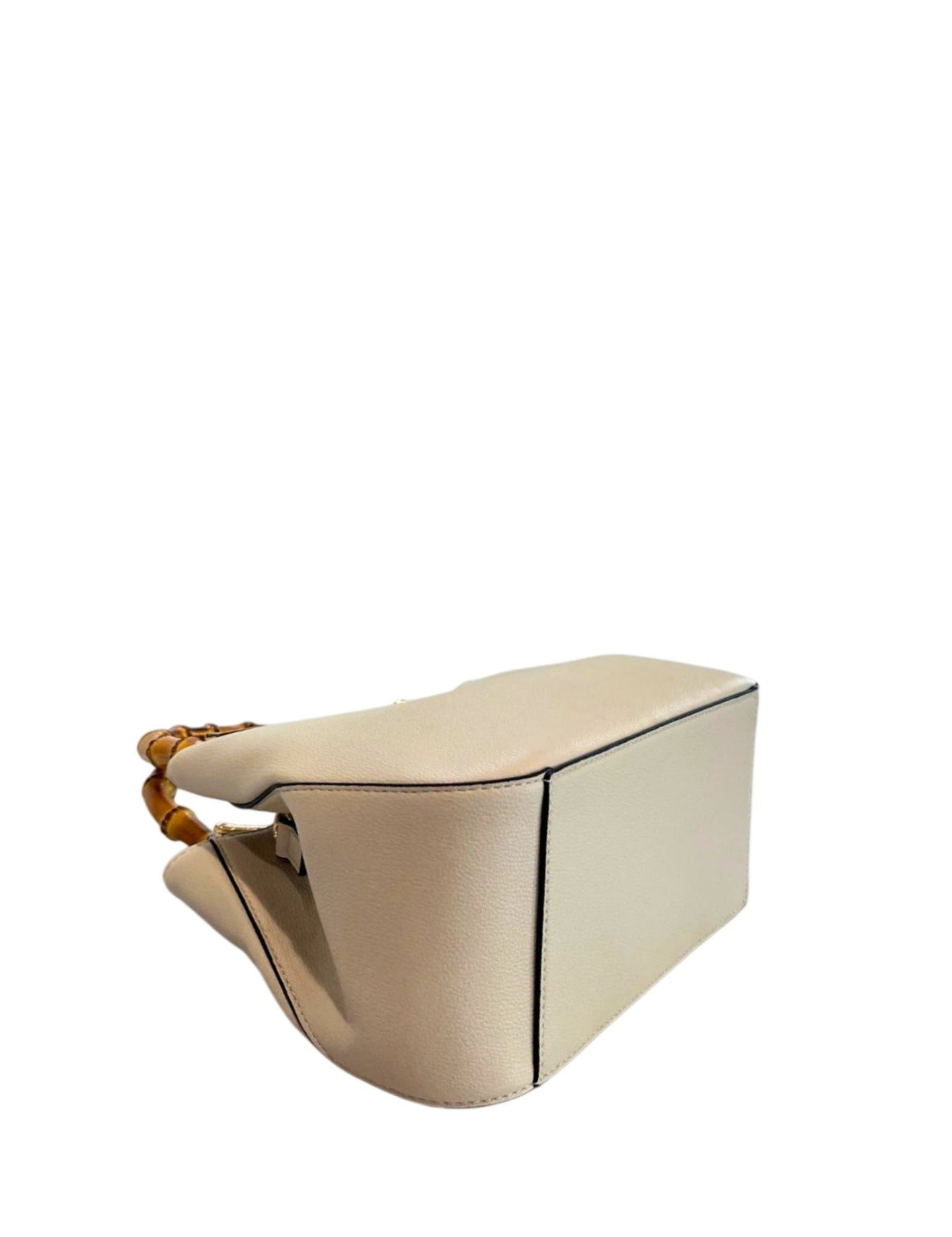 Borsa a Mano in 100% Pu Vegan Leather Bianco