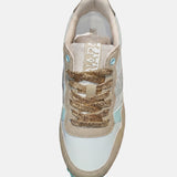 Sneakers Platform in Pelle Vegana Beige