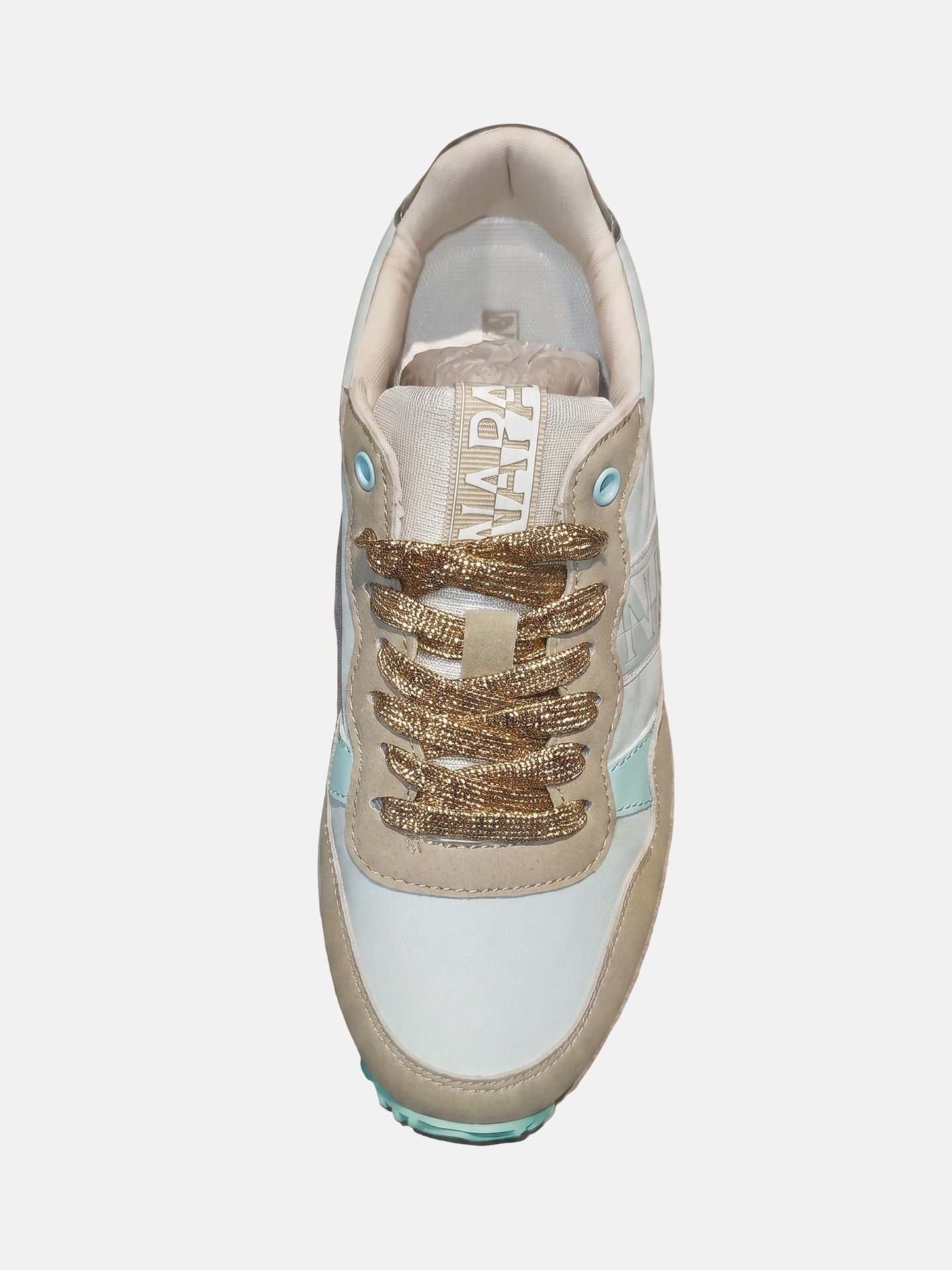 Sneakers Platform in Pelle Vegana Beige