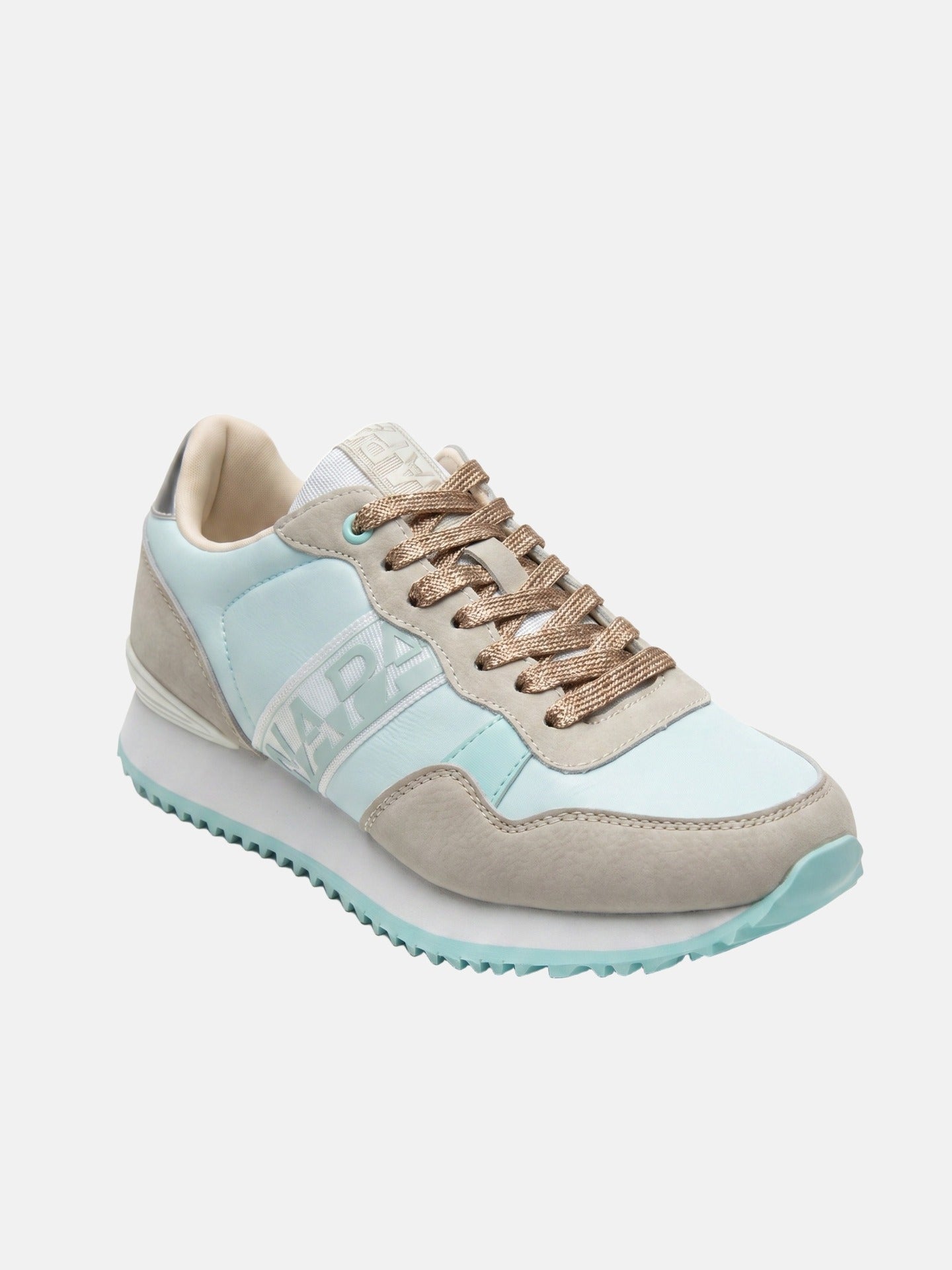 Sneakers Platform in Pelle Vegana Beige