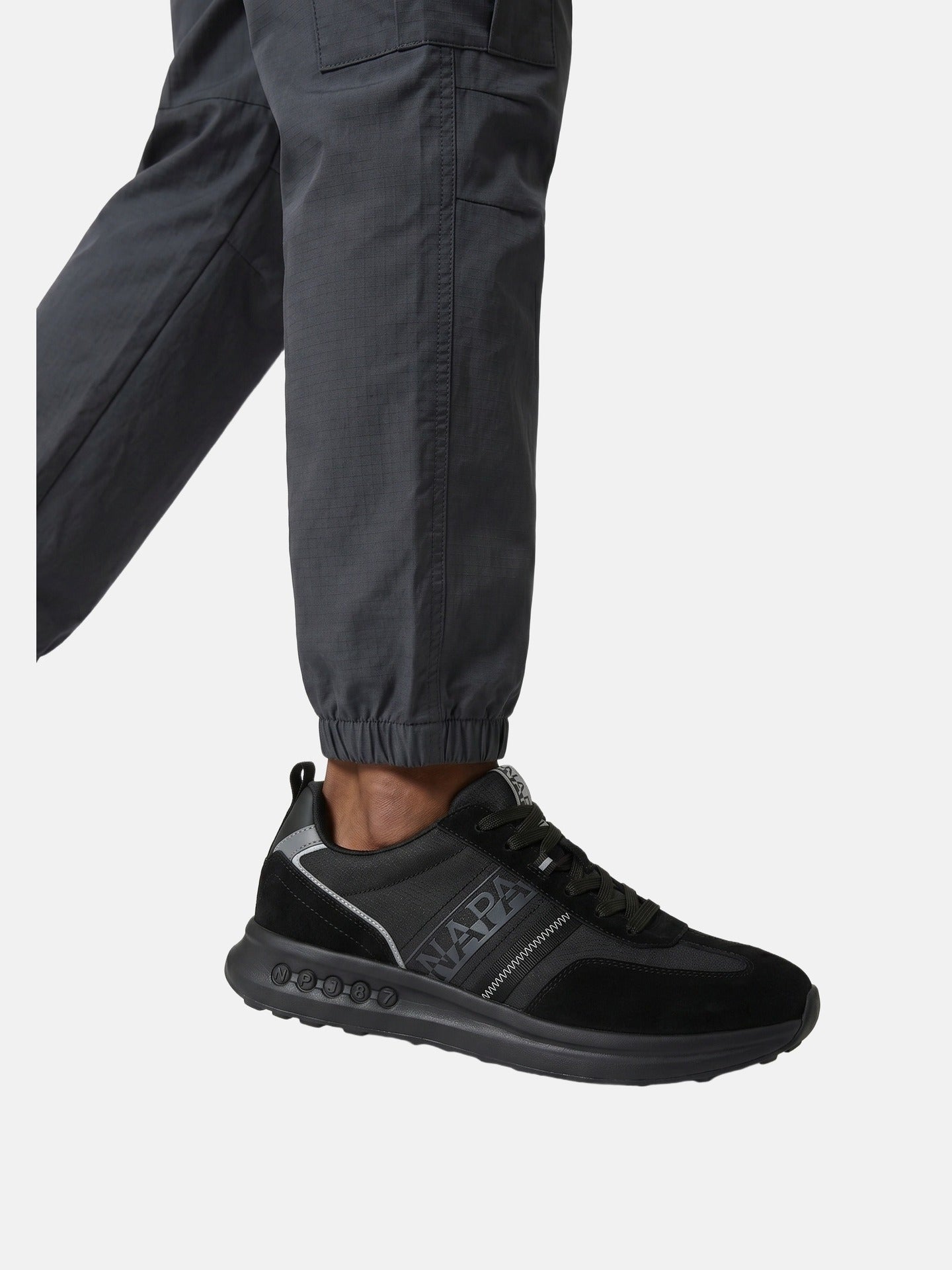 Sneakers Platform in Pelle Vegana Nero