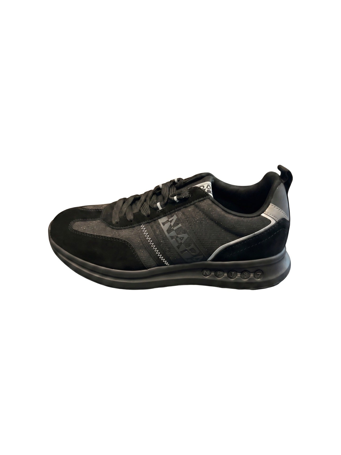 Sneakers Platform in Pelle Vegana Nero