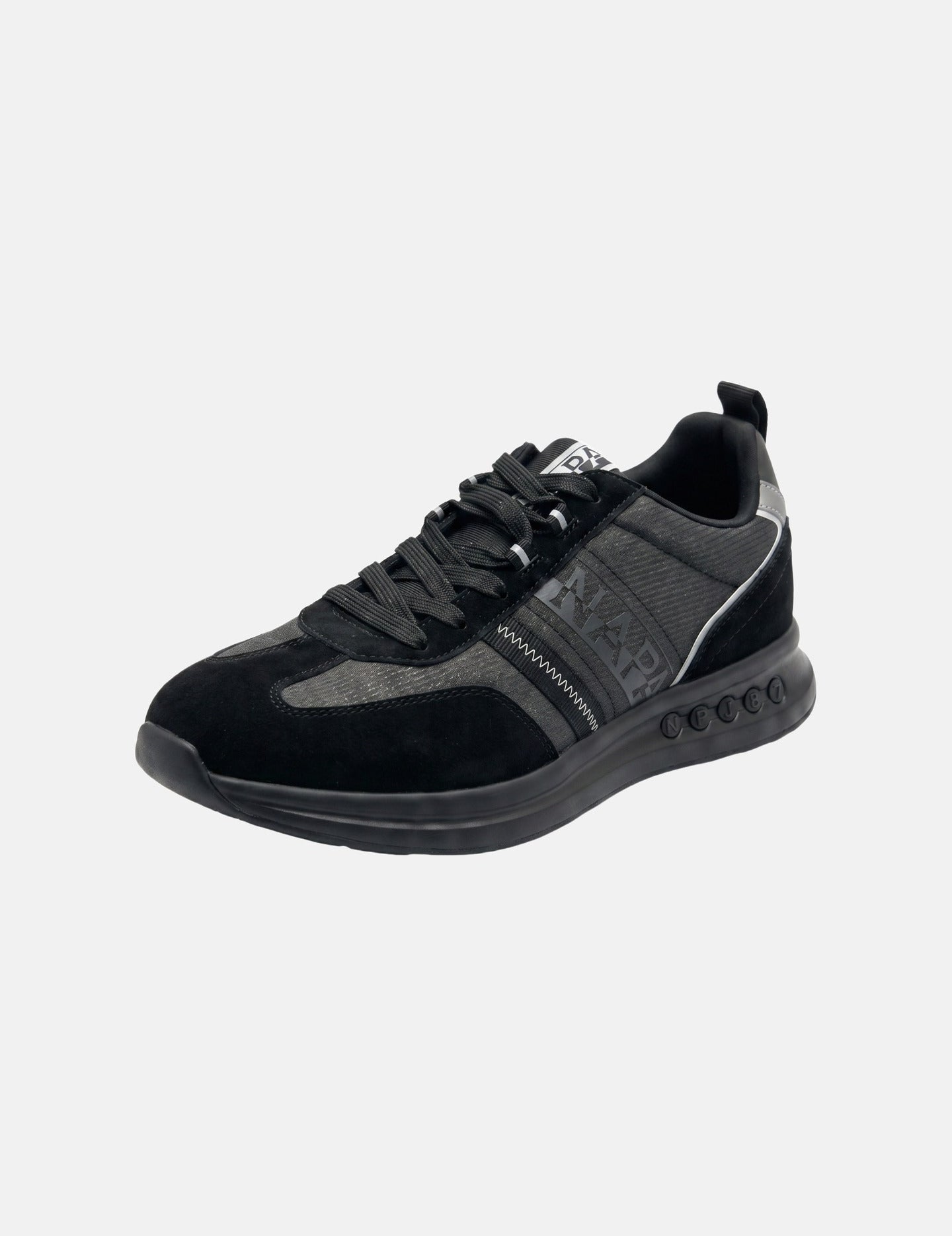 Sneakers Platform in Pelle Vegana Nero