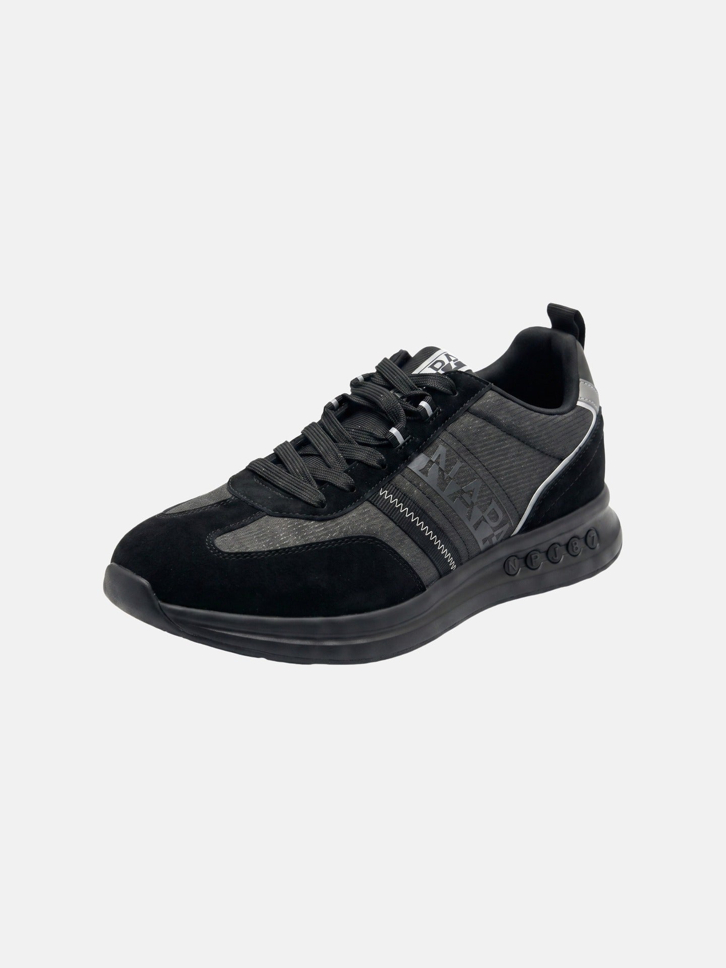 Sneakers Platform in Pelle Vegana Nero