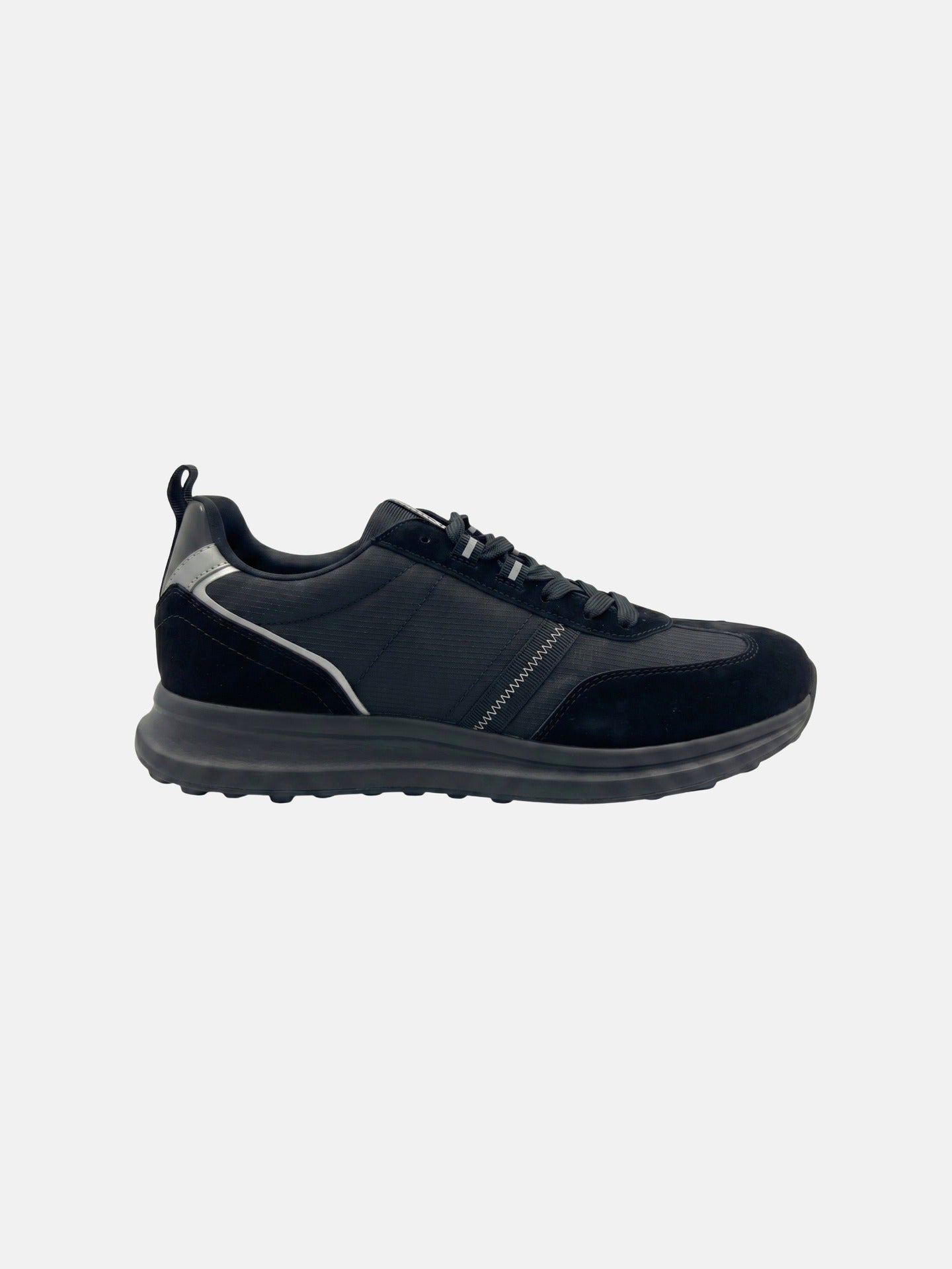 Sneakers Platform in Pelle Vegana Nero