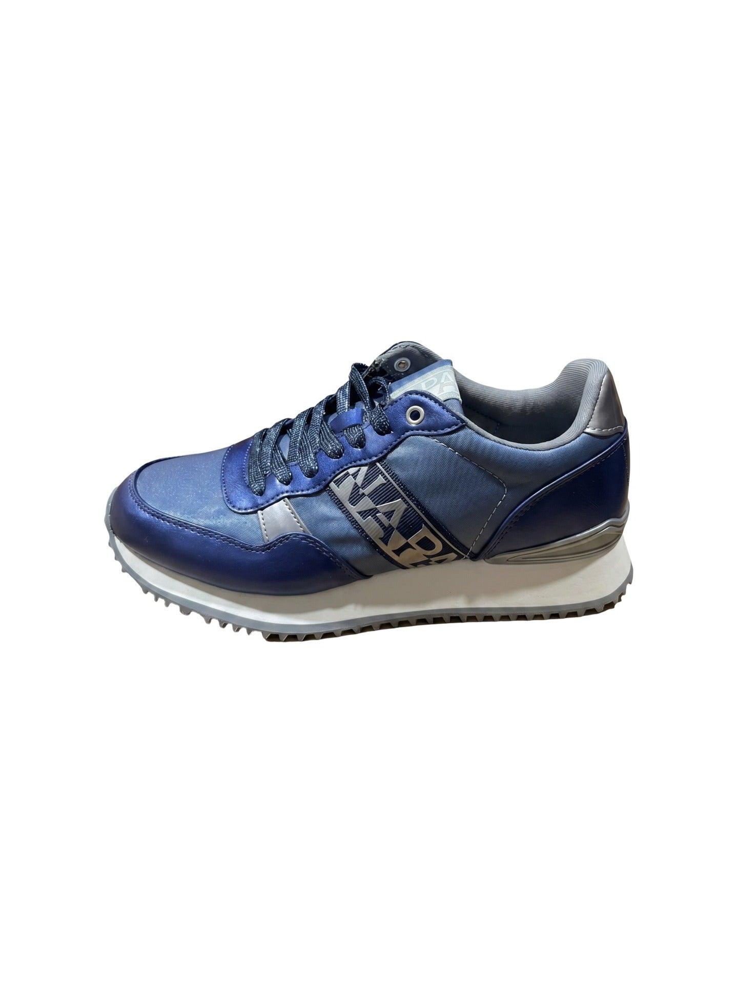 Sneakers Platform in Pelle Vegana Blu