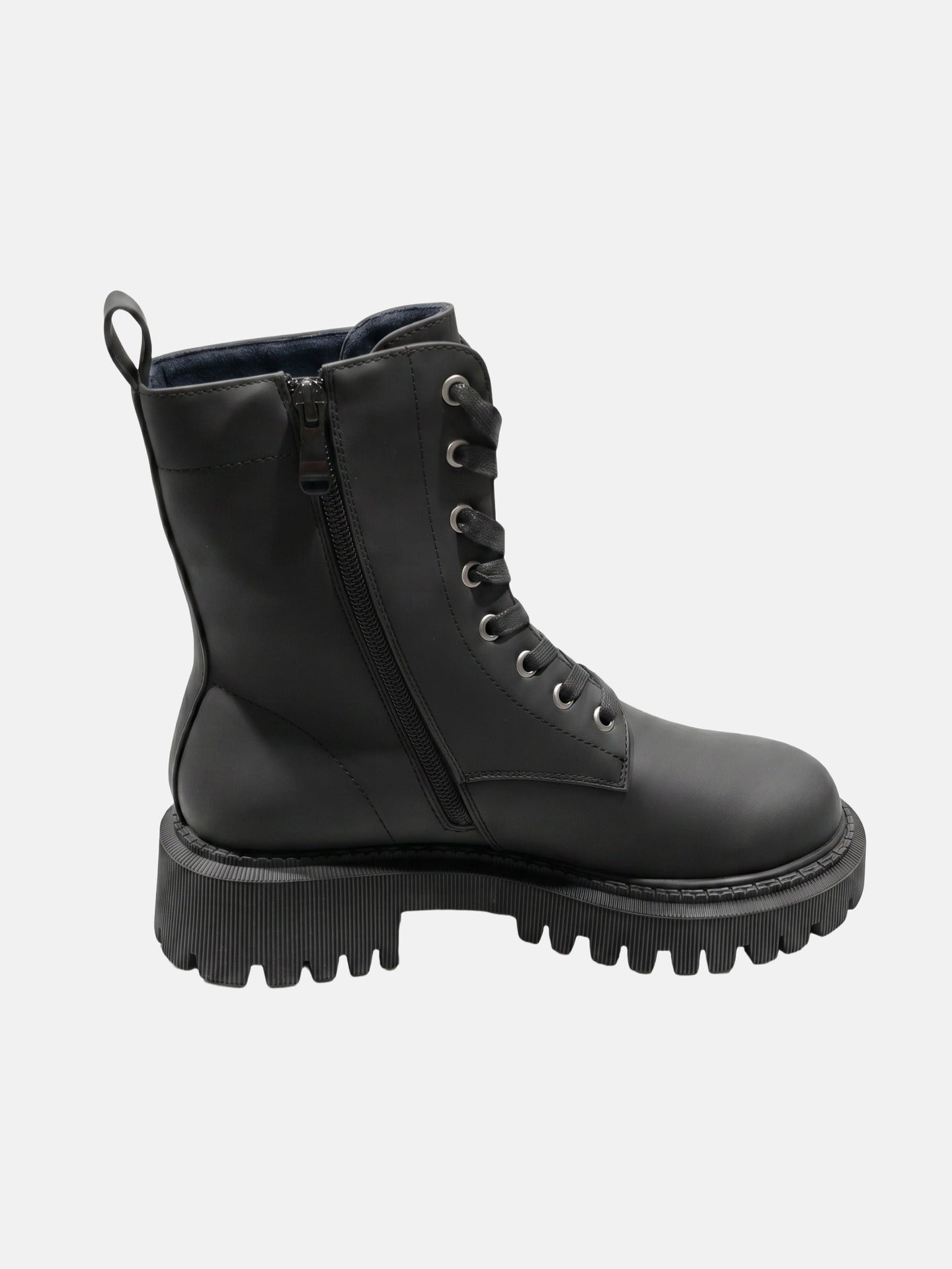 Sneakers Platform in Pelle Vegana Nero