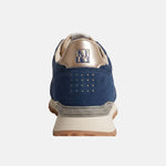 Sneakers Platform in Pelle Vegana Blu