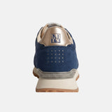 Sneakers Platform in Pelle Vegana Blu