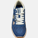 Sneakers Platform in Pelle Vegana Blu