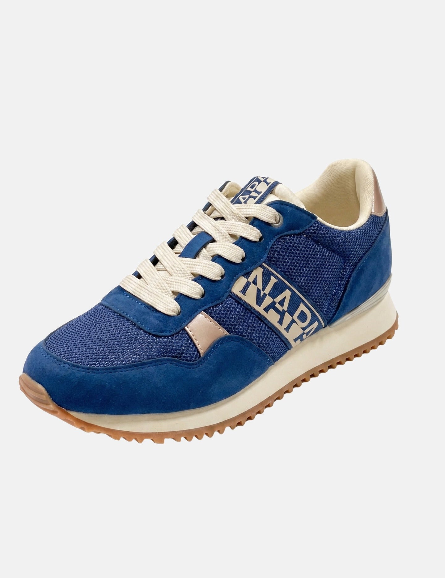 Sneakers Platform in Pelle Vegana Blu