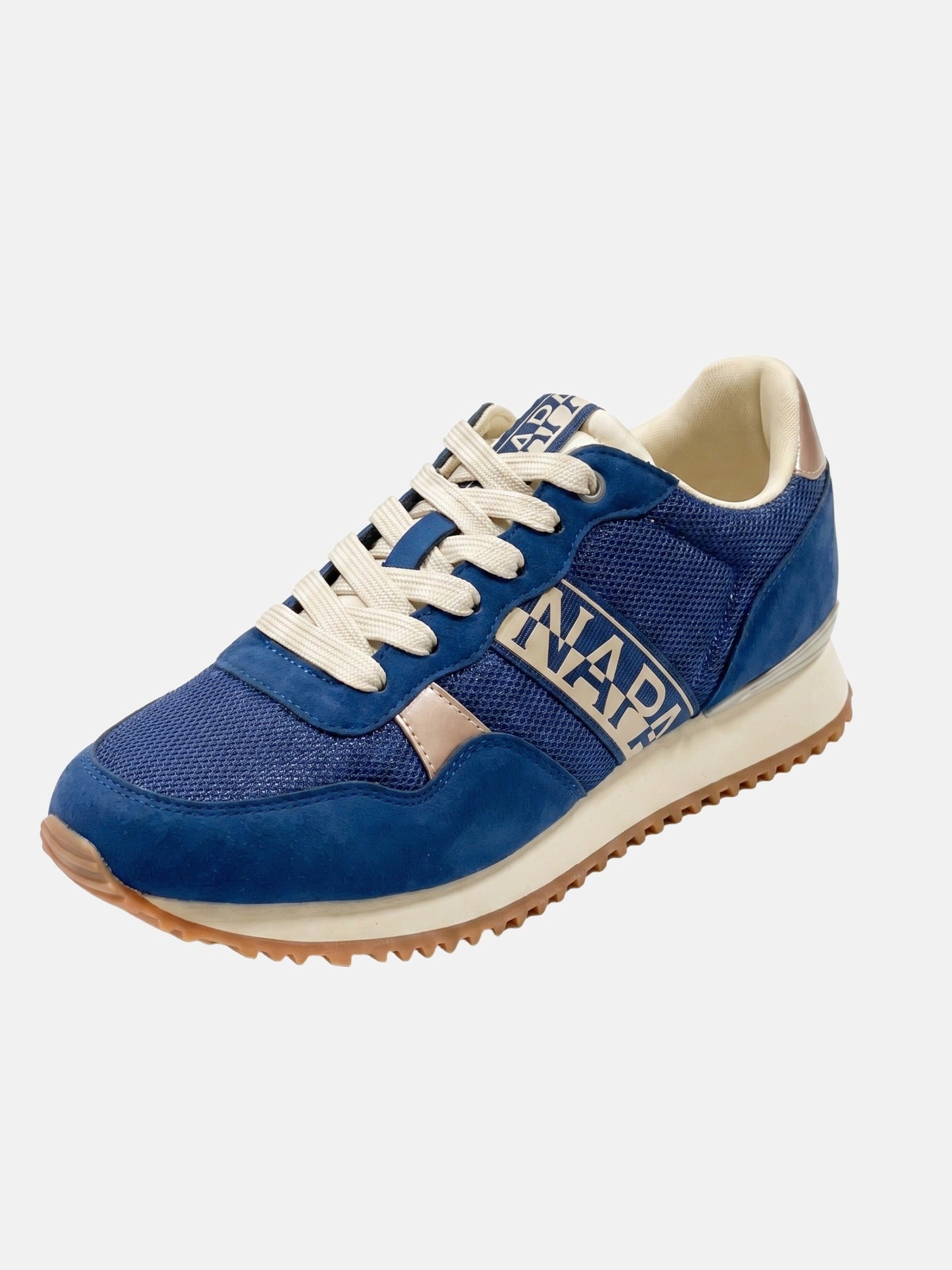 Sneakers Platform in Pelle Vegana Blu