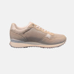 Sneakers Platform in Pelle Vegana Beige