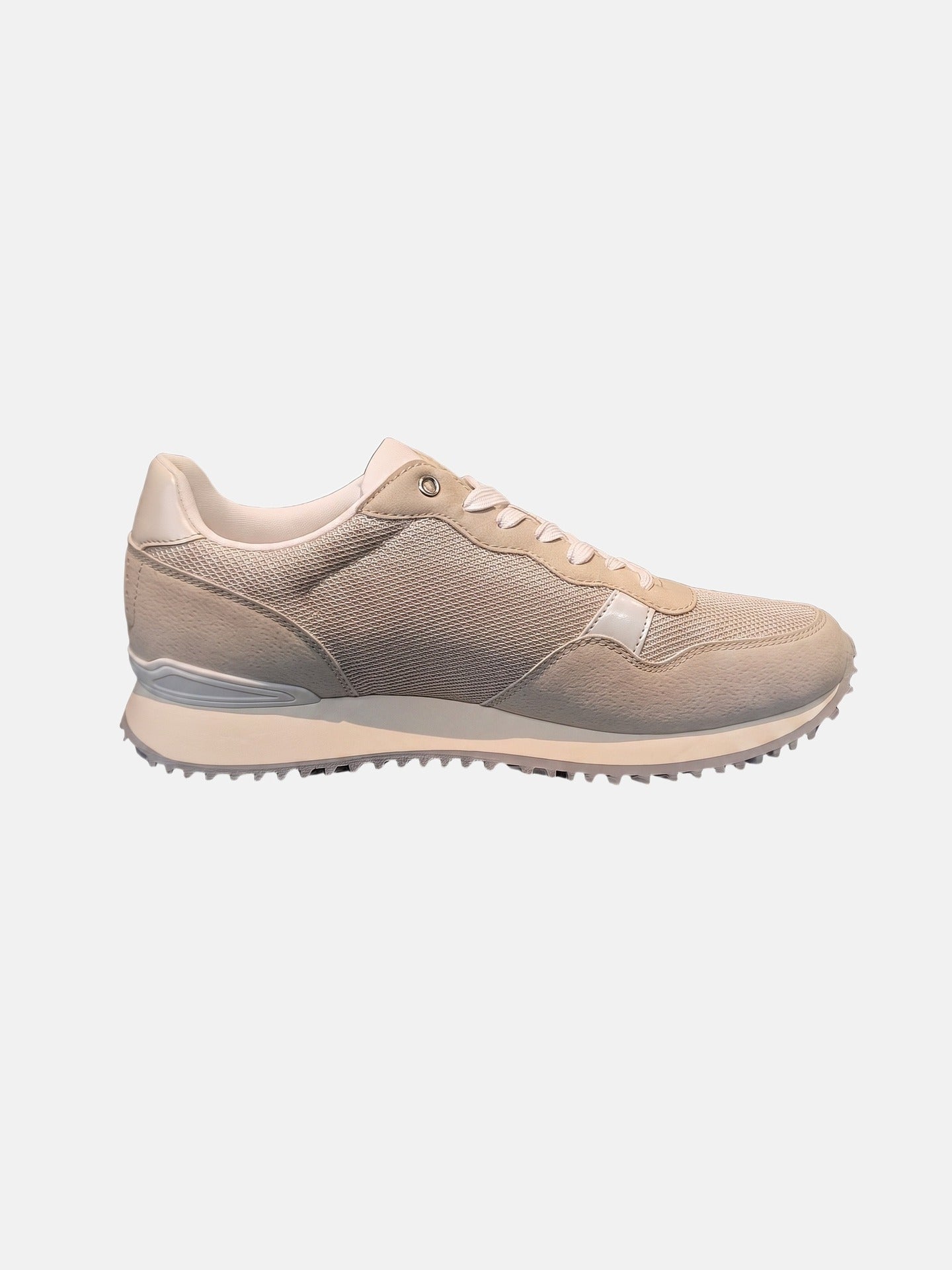 Sneakers Platform in Pelle Vegana Beige