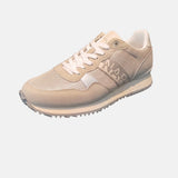 Sneakers Platform in Pelle Vegana Beige