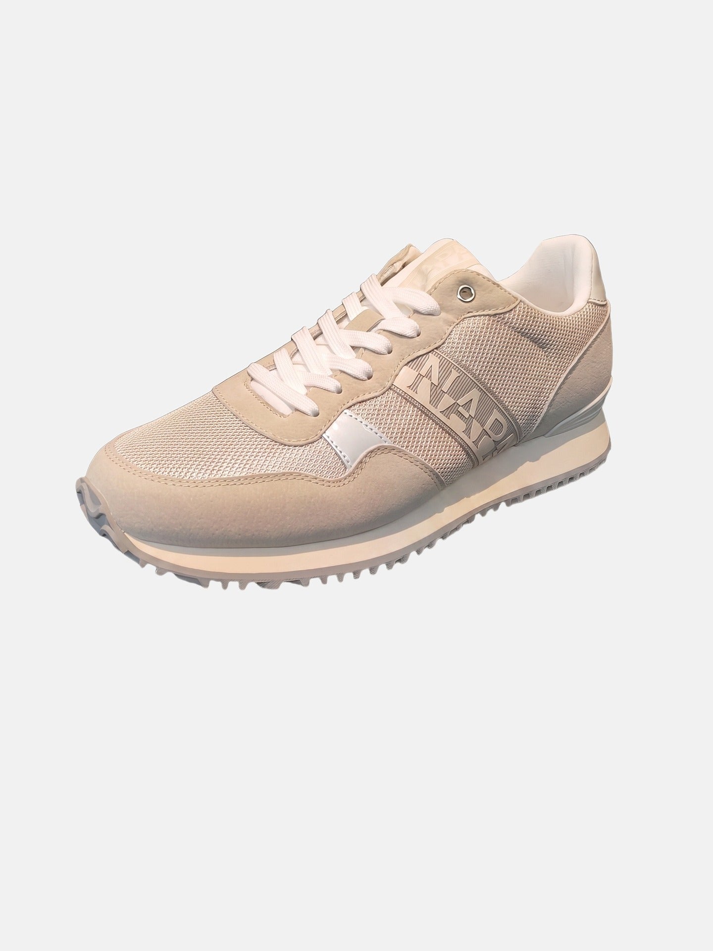 Sneakers Platform in Pelle Vegana Beige