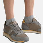 Sneakers Platform in Pelle Vegana Marrone