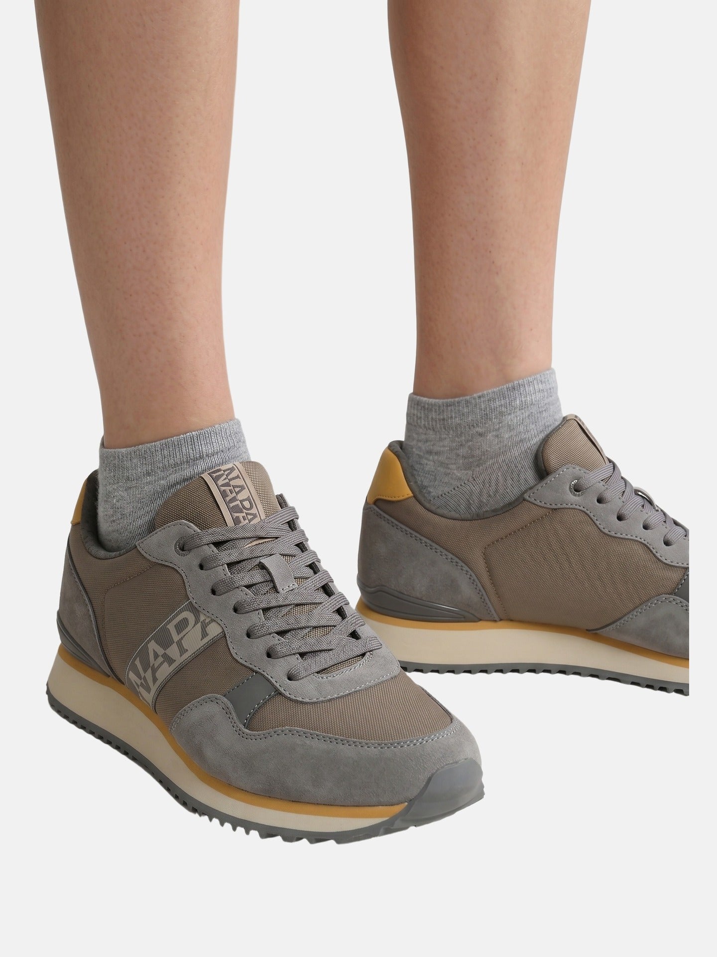 Sneakers Platform in Pelle Vegana Marrone