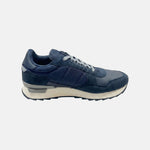 Sneakers Platform in Pelle Blu