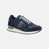 Sneakers Platform in Pelle Blu