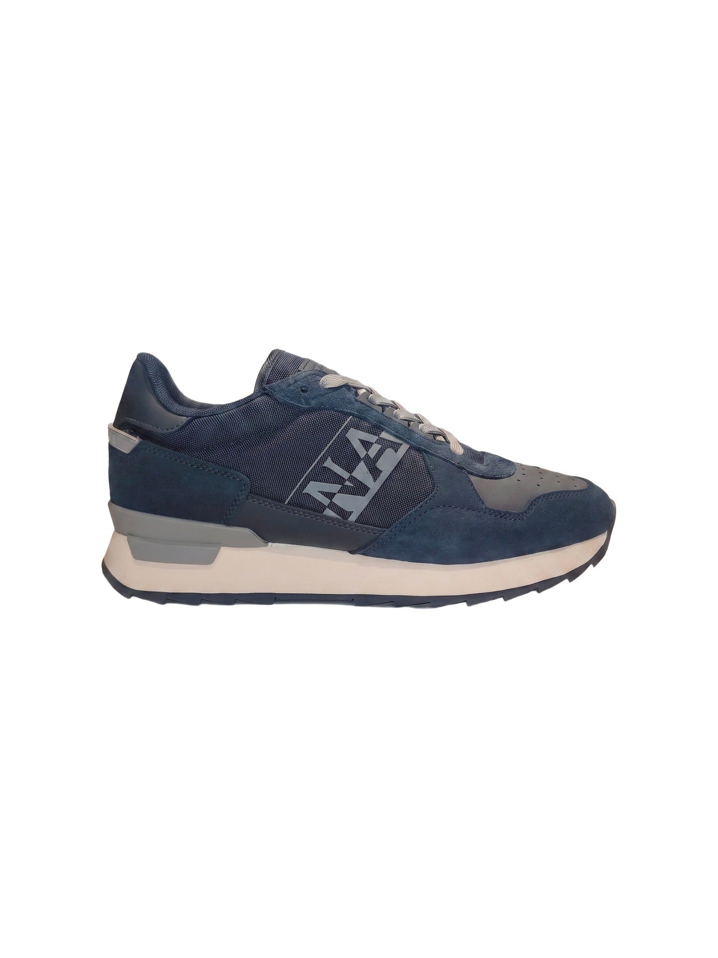 Sneakers Platform in Pelle Blu