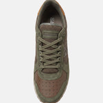 Sneakers Platform in Pelle Verde