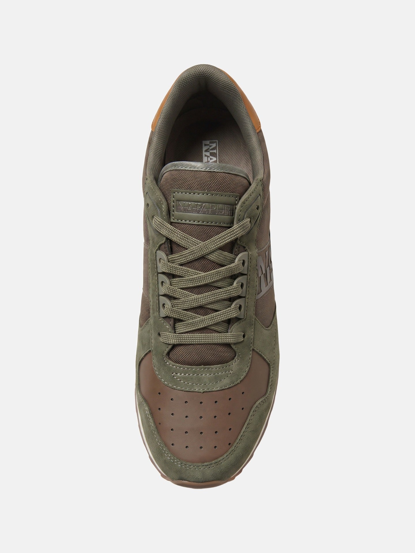 Sneakers Platform in Pelle Verde