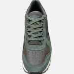 Sneakers Platform in Pelle Verde