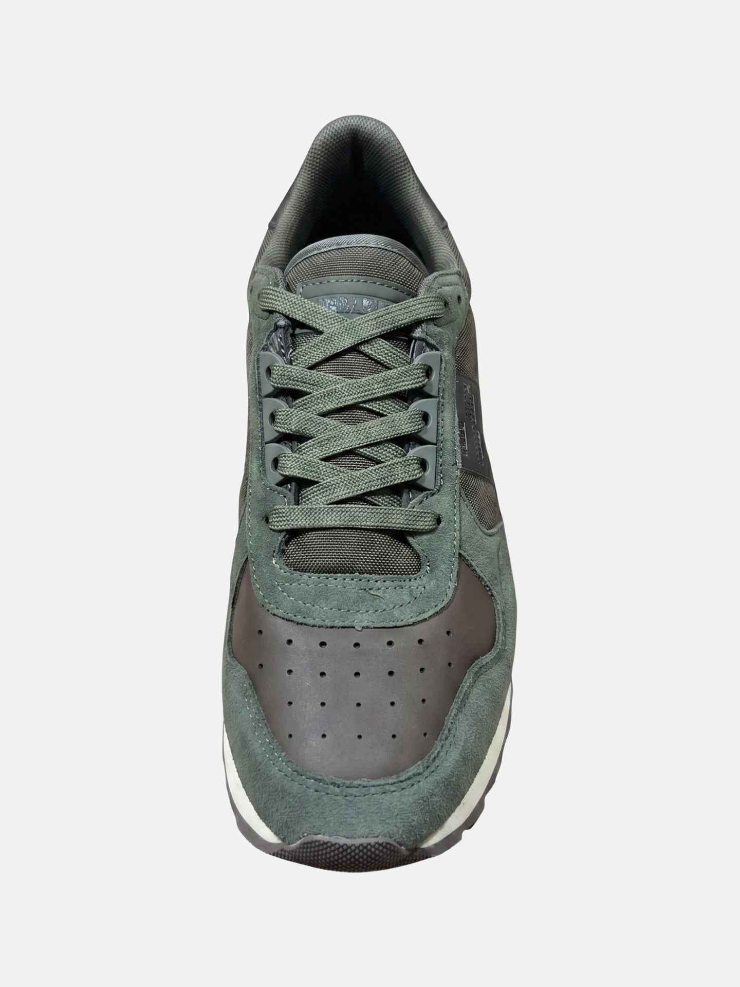 Sneakers Platform in Pelle Verde