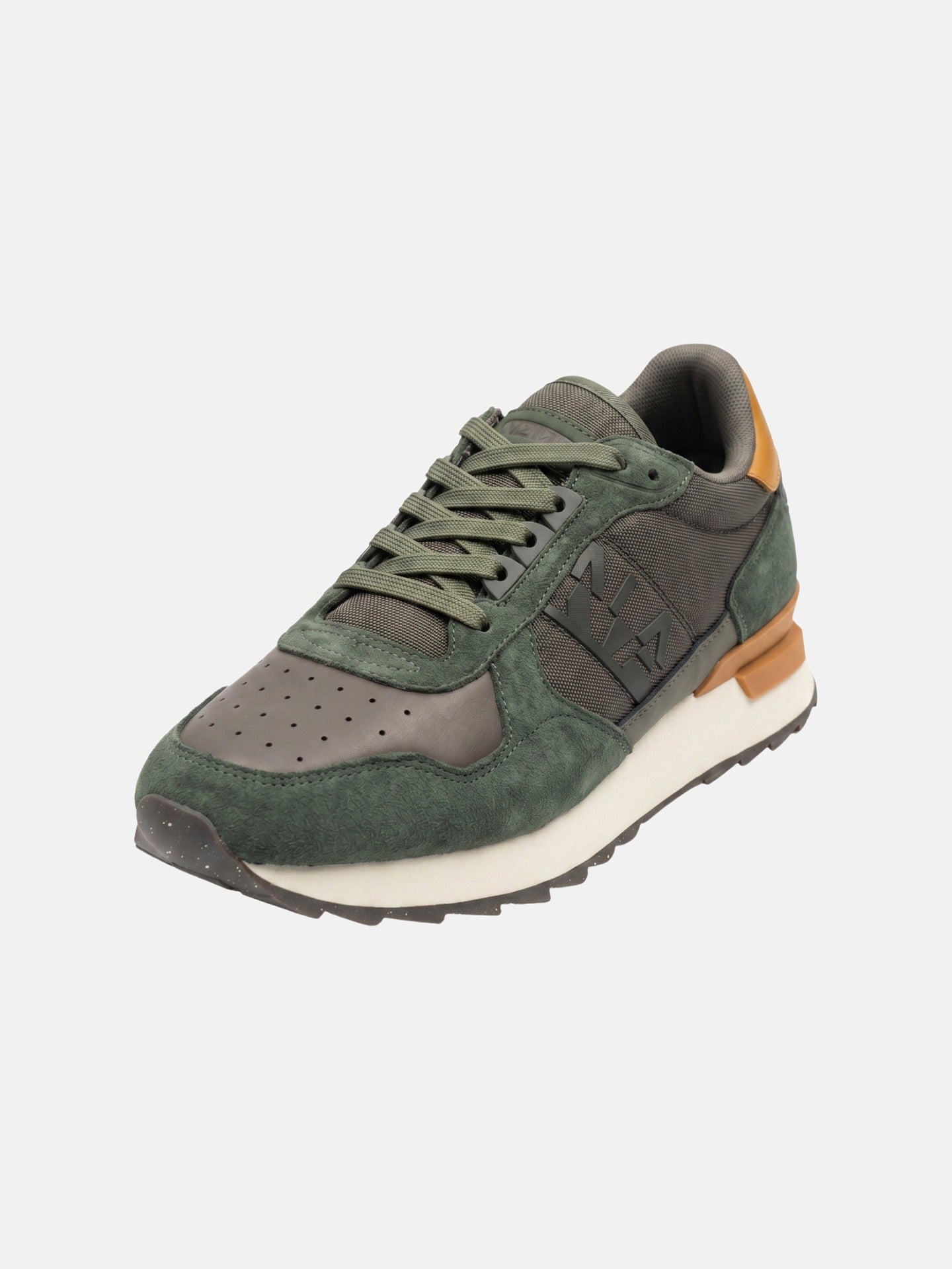 Sneakers Platform in Pelle Verde