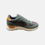 Sneakers Platform in Pelle Verde