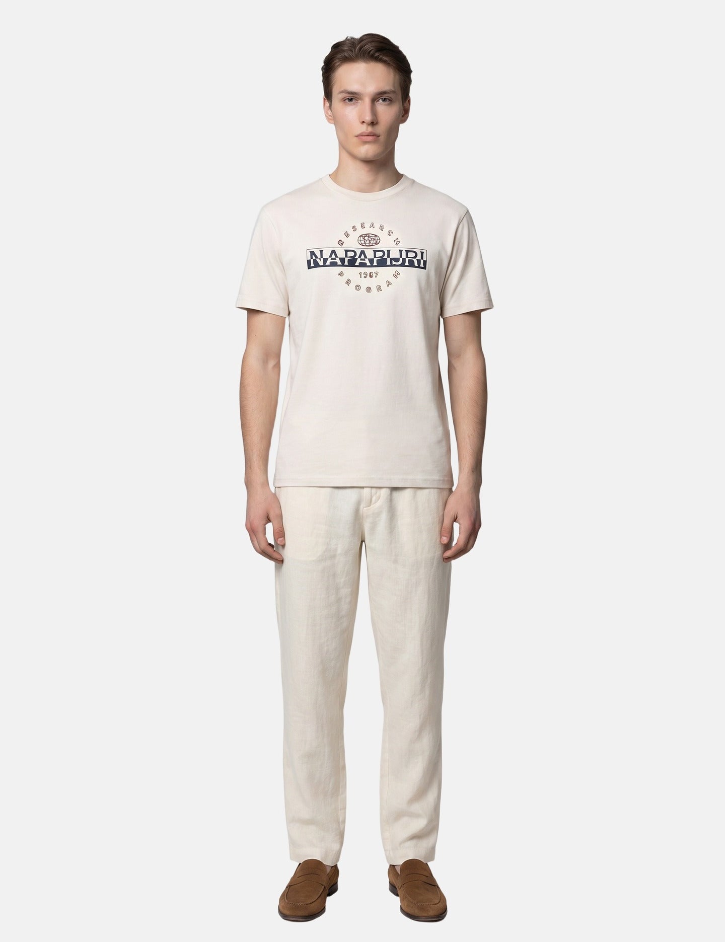 T-shirt in Cotone Beige