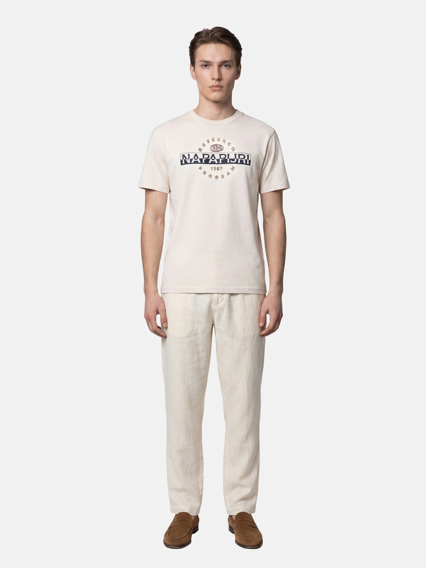 T-shirt in Cotone Beige