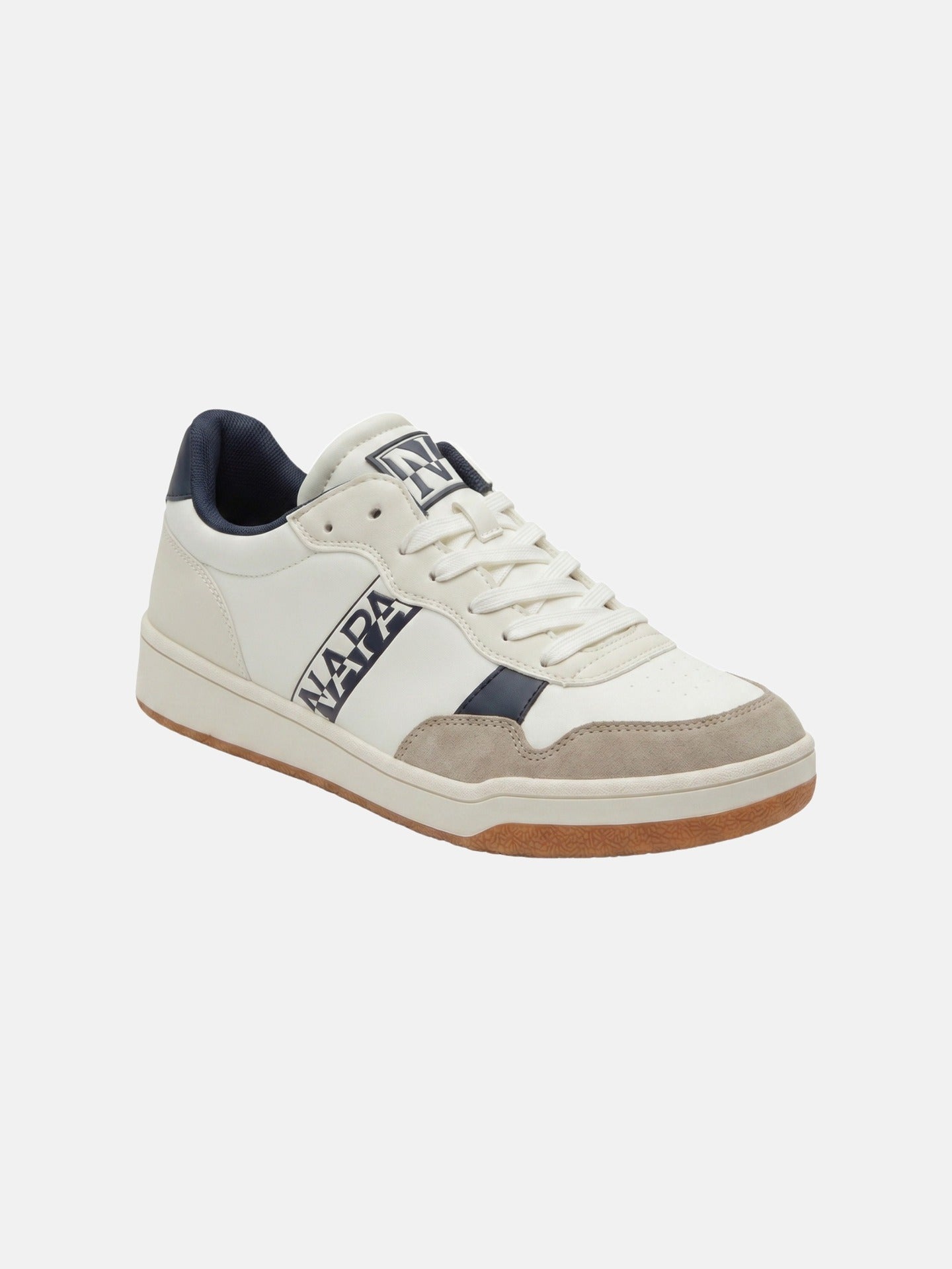 Sneakers Platform in Pelle Vegana Blu Scuro