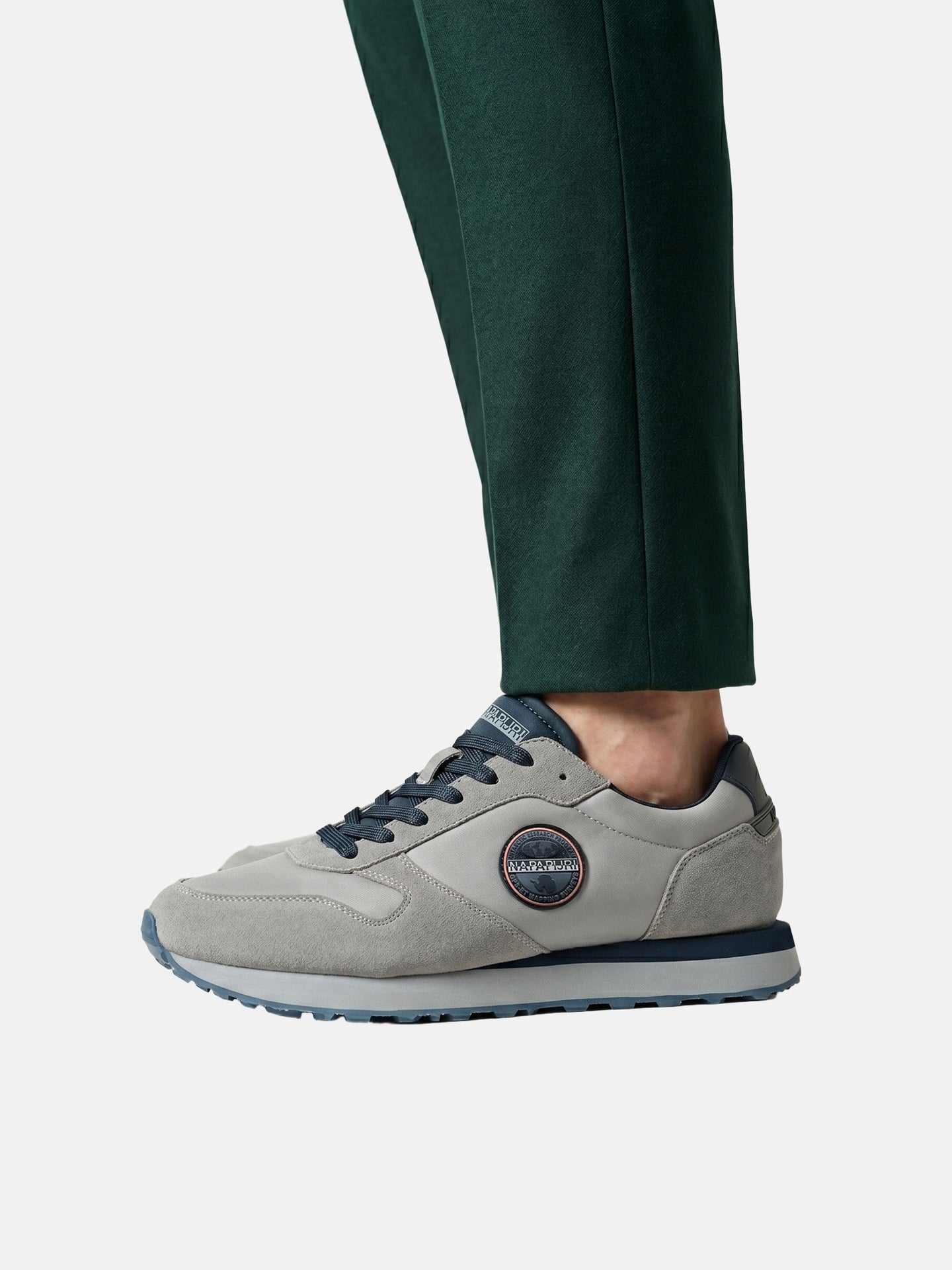 Sneakers Platform in Pelle Grigio