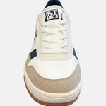 Sneakers Platform in Pelle Vegana Blu Scuro