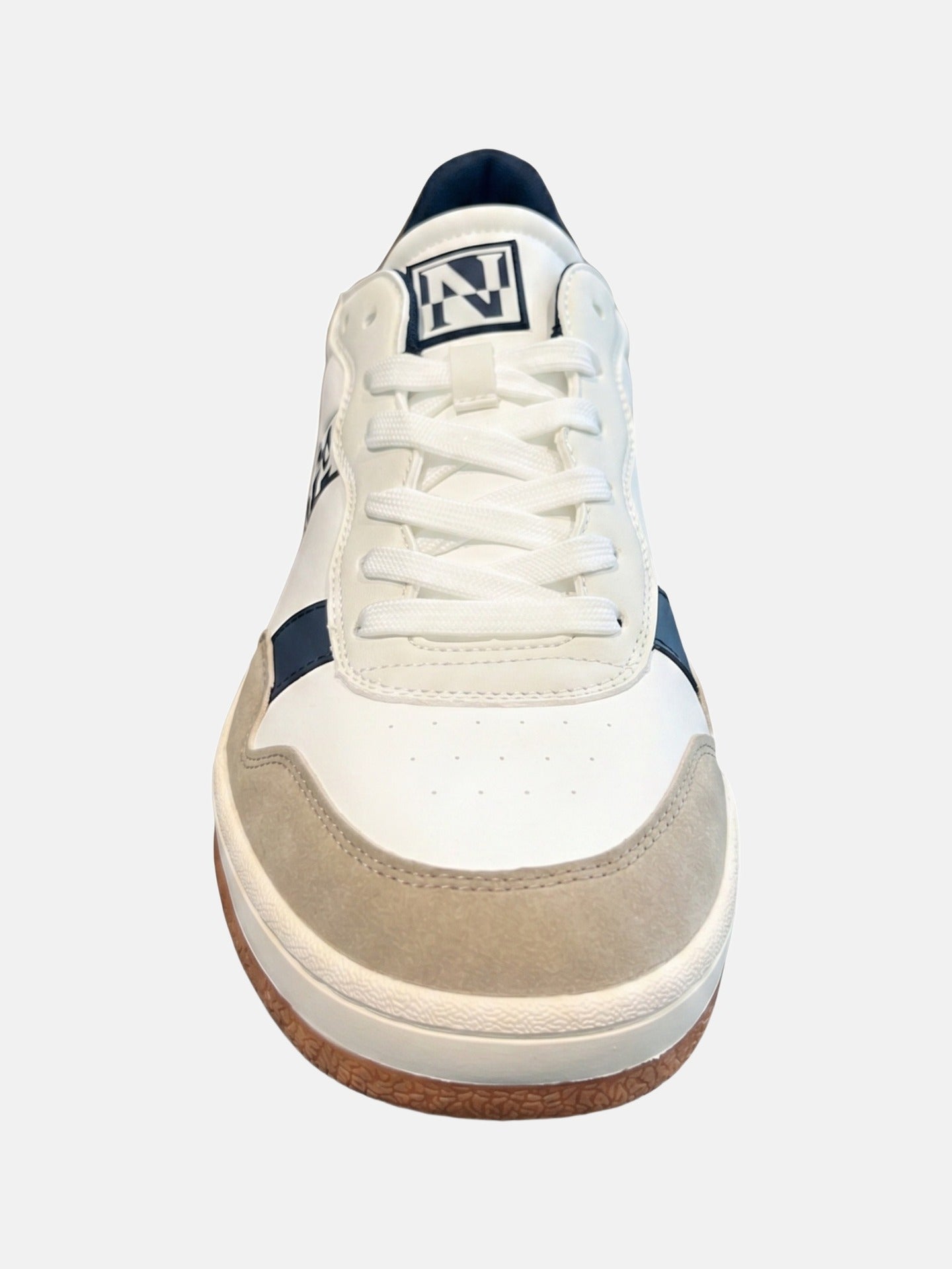 Sneakers Platform in Pelle Vegana Blu Scuro