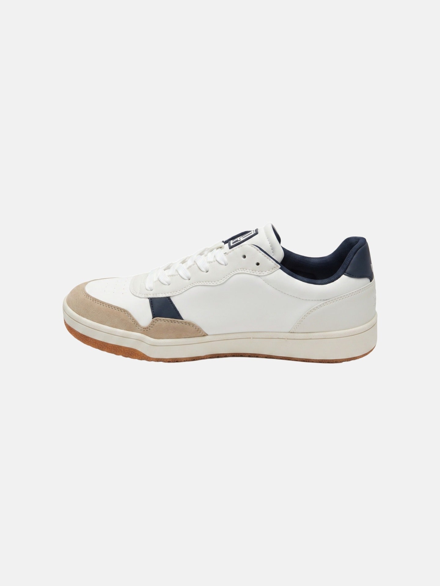 Sneakers Platform in Pelle Vegana Blu Scuro