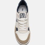 Sneakers Platform in Pelle Vegana Blu Scuro