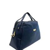 Borsa a Mano in Cow Leather Blu Scuro