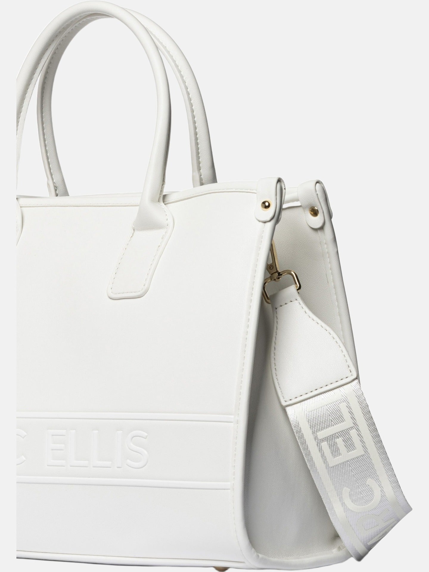 Borsa a Mano in Pelle Vegana Bianco