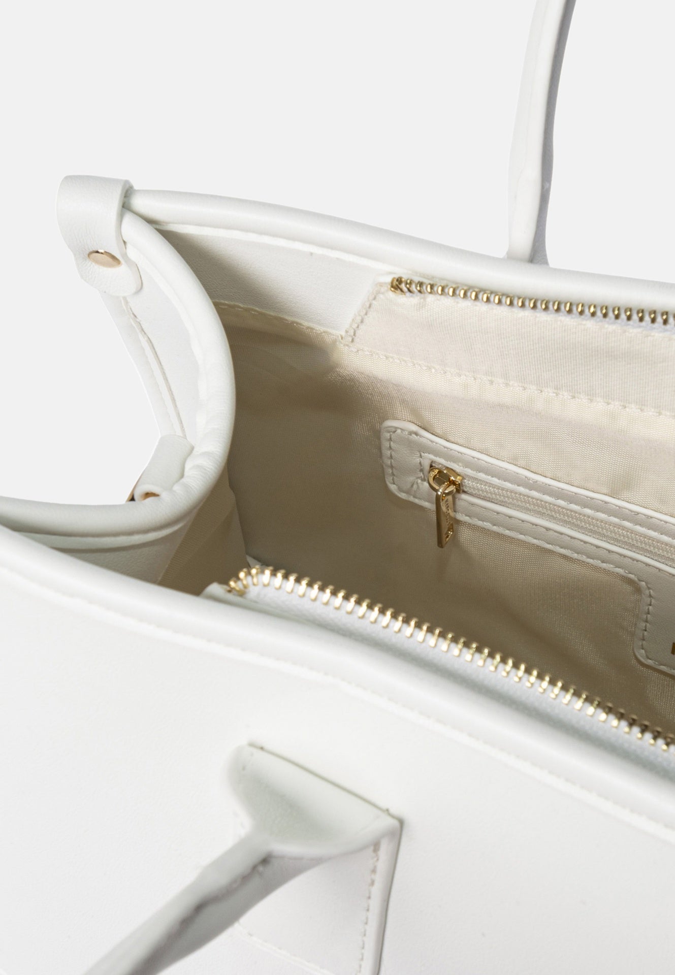 Borsa a Mano in Pelle Vegana Bianco