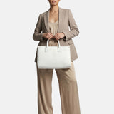 Borsa a Mano in Pelle Vegana Bianco