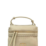Borsa a Mano in 100% Pu Vegan Leather Beige