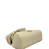 Borsa a Mano in 100% Pu Vegan Leather Beige